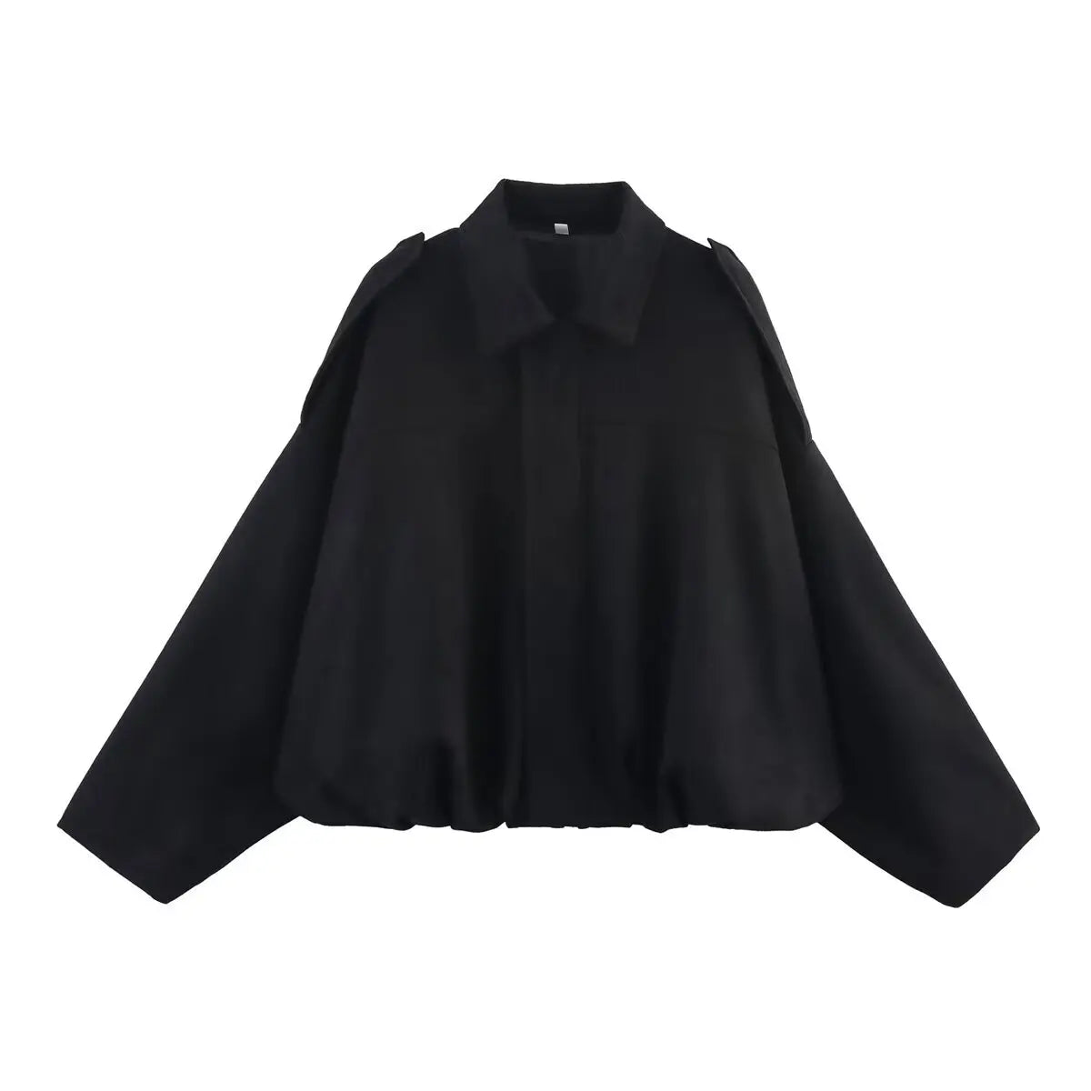 ETJ 2025 nouvelle veste bomber femme de printemps à effet suédine, coupe ample, col à revers, style mode, épaules marquéess