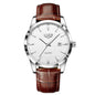 Montre Homme LIGE Nouvelle Montre de Luxe en Cuir Marron pour Homme, Montre Homme Mode Business, Montre Sport d’Extérieur Étanche à Quartz pour Homme