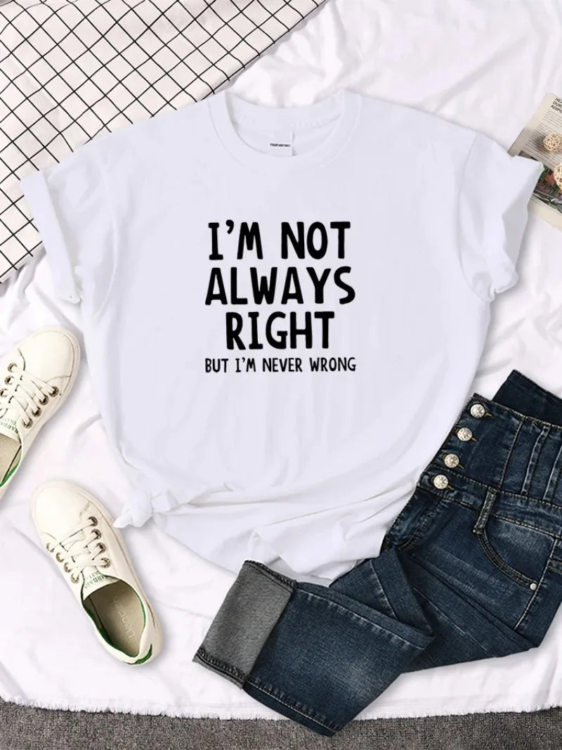 T-shirt pour femmes avec lettres imprimées originales et intéressantes, T-shirt d’été pour femme, haut T-shirt décontracté à col rond pour femme