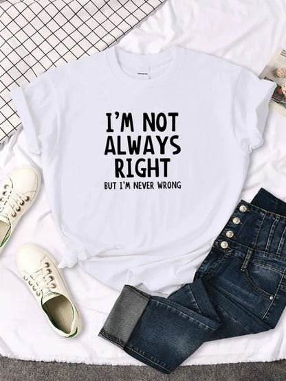 T-shirt pour femmes avec lettres imprimées originales et intéressantes, T-shirt d’été pour femme, haut T-shirt décontracté à col rond pour femme