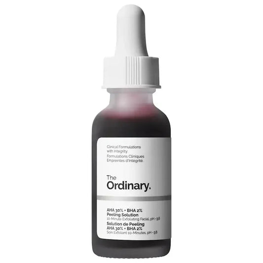 Solution Peeling AHA 30% + BHA 2% 30 ml Solution peeling exfoliante pour le visage illumine Lisse et affine l’apparence de la peau