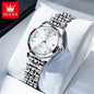 Montres pour femmes OLEVS élégantes et luxueuses avec bracelet en acier inoxydable, montre-bracelet à quartz originale pour homme, étanche, lumineuse, avec date, tendance habillée