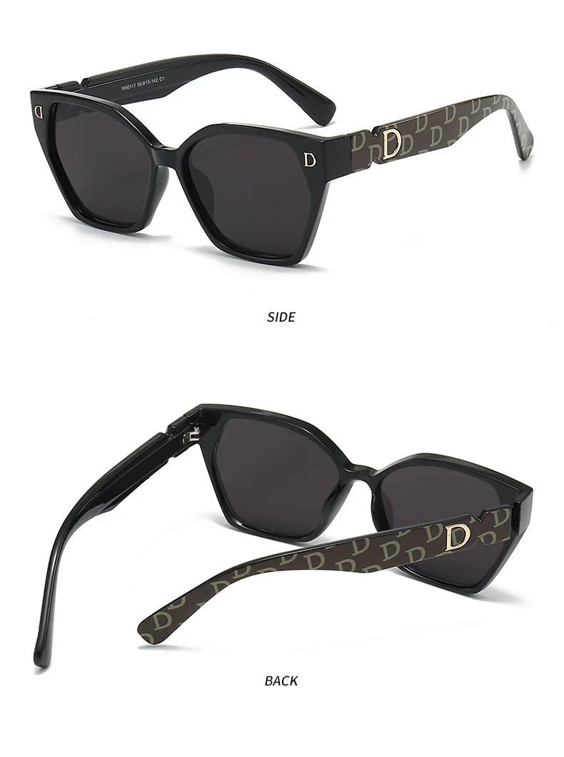 Nouvelle marque de mode de luxe lunettes de soleil pour femmes et hommes, élégantes lunettes œil-de-chat glamour pour femmes, lunettes de soleil tendance pour femmes, lunettes glamour.