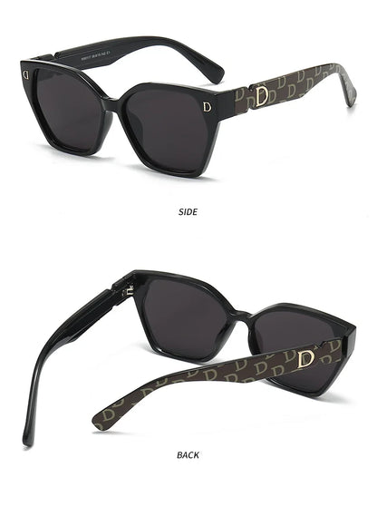 Nouvelle marque de mode de luxe lunettes de soleil pour femmes et hommes, élégantes lunettes œil-de-chat glamour pour femmes, lunettes de soleil tendance pour femmes, lunettes glamour.