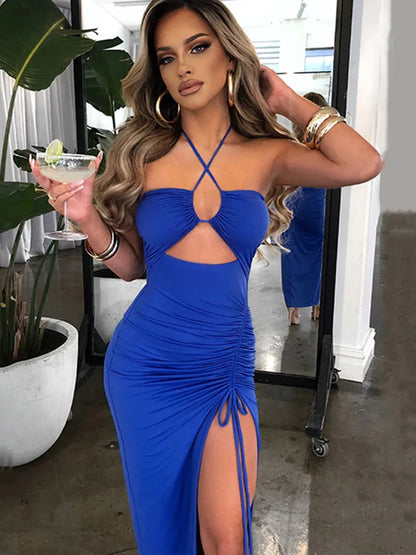 Robes midi sexy sans manches pour femme, dos nu, coupe slim, pour boîte de nuit et soirée, robe moulante élégante pour femme, vestidos elegantes para mujer