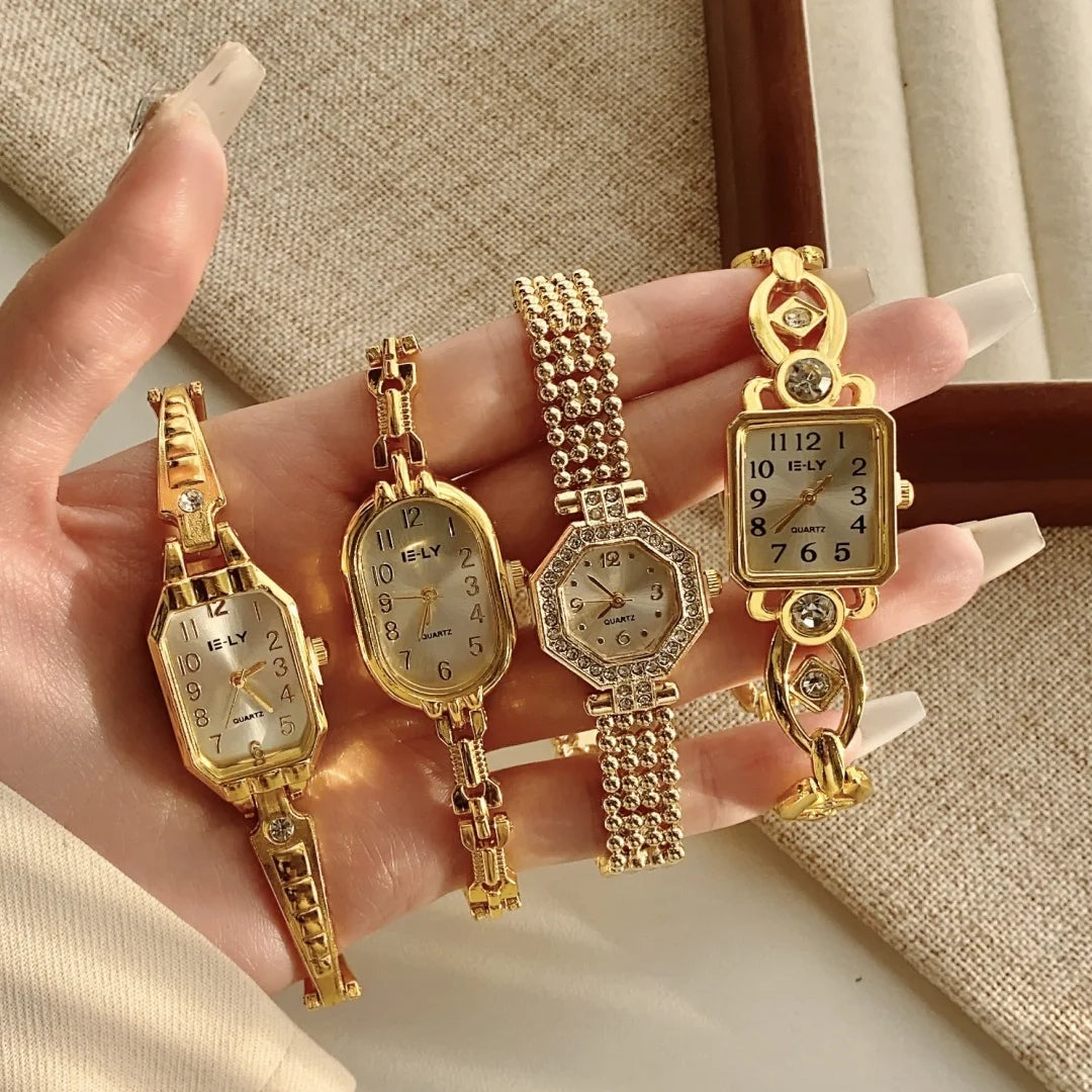 Montres pour femmes de marque haut de gamme, montres-bracelets de luxe, montre mode pour femme en or, montre bracelet élégante pour femme, horloge élégante pour femme, montre femme