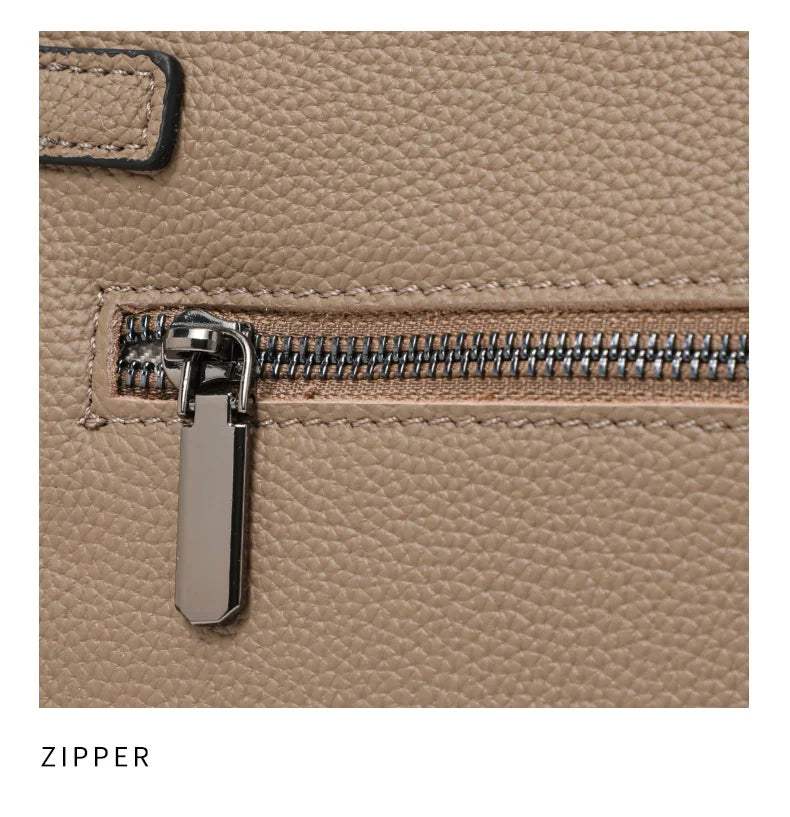 Sac pour femme en cuir véritable en cuir de vachette pleine fleur original, sac cabas simple à porter à la main ou à l’épaule, style professionnel