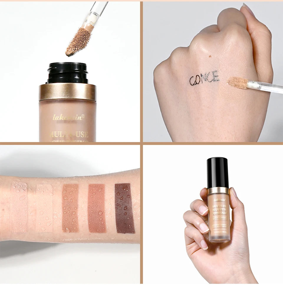 Fond de teint correcteur couvrance longue durée au fini mat, crème multi-usage sans huile pour illuminer et retoucher, produits de maquillage pour le visage pour femmes