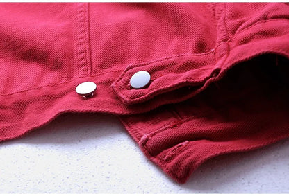 Veste en jean classique pour femmes Jeans 2023 vestes en jean boyfriend pour femmes manteau oversize ample veste femme violet blanc jaune femme