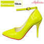Aphixta Super Grande Taille 48 49 50 Escarpins à Talons Aiguilles avec Boucle de Ceinture pour Femmes, Chaussures de Soirée 12 cm/10 cm, Bout Pointu avec Boucle Métallique