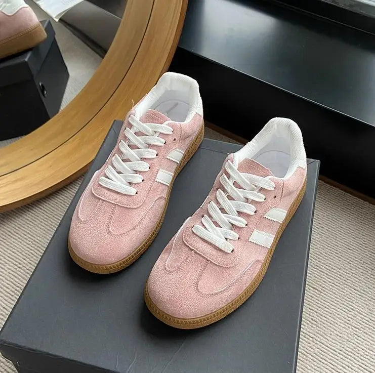 Baskets plates pour femmes, chaussures de tennis mode pour dames, chaussures vulcanisées à lacets, baskets d’extérieur pour l’automne, chaussures de skate pour étudiantes, chaussures décontractées.