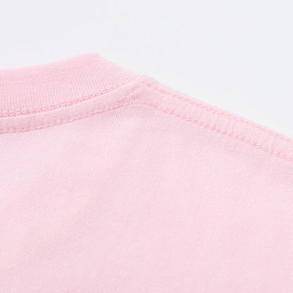 T-shirt femme Y2K 100 % coton, t-shirt décontracté de couleur unie, col rond, hauts d’été pour femmes, mode oversize, sportswear féminin tendance.