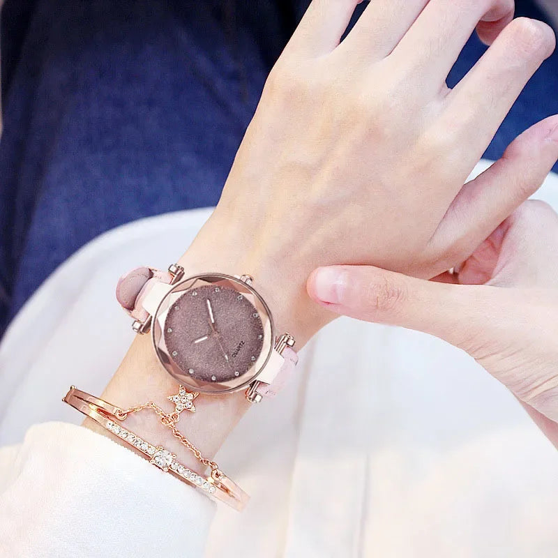 Nouvelle montre-bracelet de luxe à strass pour femme, montre ciel étoilé, montre-bracelet pour dames, Relogio Feminino, Reloj Mujer, Montre Femme, Horloge