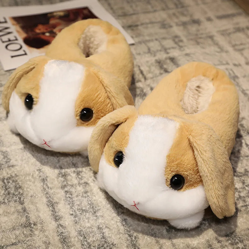 Pantoufles hamster câlines et mignonnes pour femmes, hiver automne, en peluche chaude, chaussures nuage pour chambre, pantoufles familiales pour femme, pantoufles animaux kawaii
