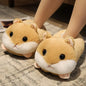 Pantoufles hamster câlines et mignonnes pour femmes, hiver automne, en peluche chaude, chaussures nuage pour chambre, pantoufles familiales pour femme, pantoufles animaux kawaii