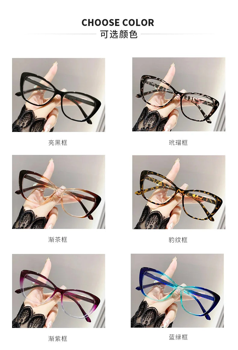 Lunettes de lecture tendance pour femmes et hommes, design luxueux, lunettes de presbytie œil de chat, protection anti-lumière bleue pour femme