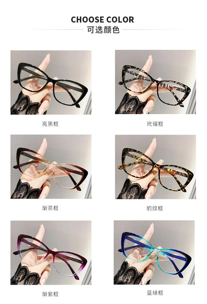 Lunettes de lecture tendance pour femmes et hommes, design luxueux, lunettes de presbytie œil de chat, protection anti-lumière bleue pour femme