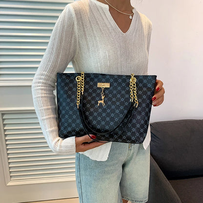 Nouveau sac à main pour la presbytie, texture en cuir souple, grand cabas grande capacité pour femme avec accessoires suspendus, sac à bandoulière