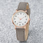 Montre de mode décontractée pour femme avec cadran arabe, bracelet en cuir, mouvement à quartz, montre pour femme, horloge pour filles, cadeau