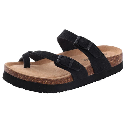 Mules en daim pour femmes Comwarm Fashion, pantoufles, sabots pour hommes, sandales à semelle intérieure en liège avec soutien de la voûte plantaire, claquettes d’extérieur pour la plage, chaussures d’intérieur