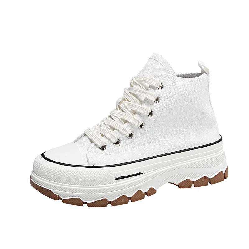 Chaussures en toile pour femmes 2024, baskets décontractées à plateforme avec étoiles, chaussures de sport et de course en toile, chaussures de tennis, baskets de marche d’extérieur.