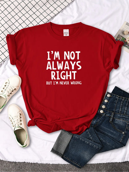 T-shirt pour femmes avec lettres imprimées originales et intéressantes, T-shirt d’été pour femme, haut T-shirt décontracté à col rond pour femme
