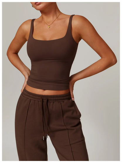 Brassière de sport respirante haut de fitness anti-transpiration pour femmes brassière de yoga haut court anti-chocs push-up brassière de sport haute résistance haut d’entraînement pour salle de sport