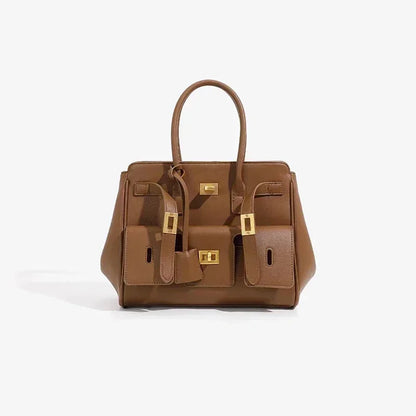 Sac fourre-tout Designer Wings en cuir véritable, sac à bandoulière pour femme de grande capacité pour les trajets quotidiens, sac à main polyvalent de style locomotive luxueux