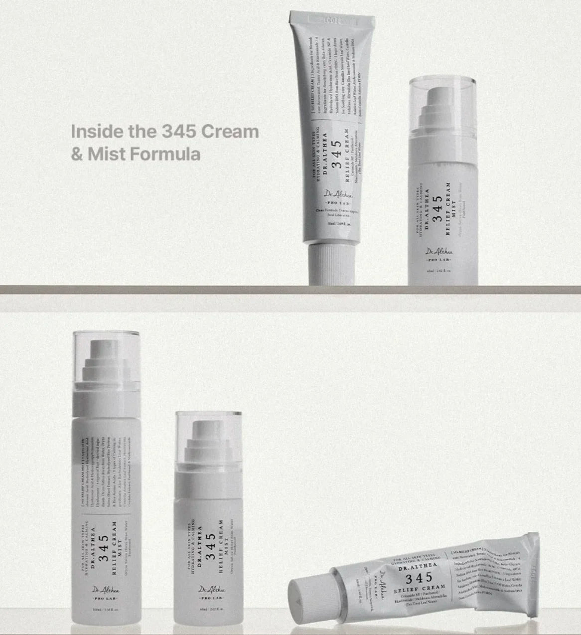 Crème Originale Dr.Althea 147 Barrier 345 Relief, crème antioxydante éclaircissante, hydratante, réparation intensive, brume essence coréenne