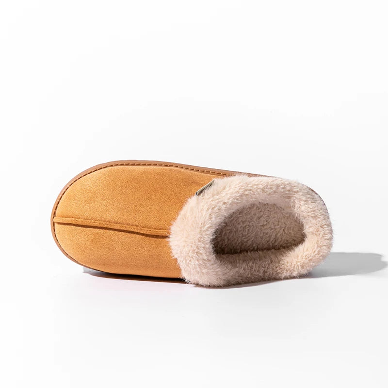 Pantoufles duveteuses pour femmes à la mode pour l’automne et l’hiver, semelle épaisse en EVA antidérapante et chaude, pantoufles unisexes d’intérieur pour l’hiver