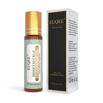 EUQEE 10 ml Huile de parfum à bille pour femmes – huiles aromatiques Coconut Vanilla, Bubble Gum, Bright Crystal, Bombshell, Midnight Rose, Angel