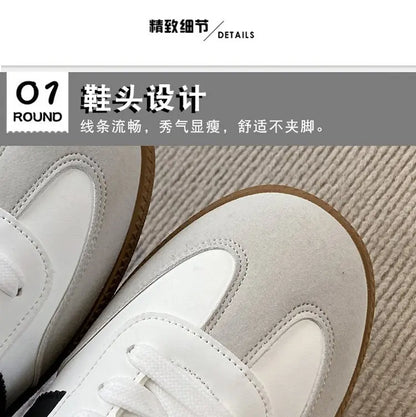 Baskets plates pour femmes, chaussures de tennis mode pour dames, chaussures vulcanisées à lacets, baskets d’extérieur pour l’automne, chaussures de skate pour étudiantes, chaussures décontractées.