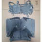 Ensemble short en jean sexy pour femmes, haut court en denim à bretelles et short découpé, vêtements d’été 2025, streetwear, tenue de club deux pièces