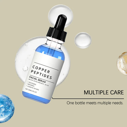 Sérum aux peptides de cuivre anti-rides, antioxydant, raffermissant, réparateur de la barrière cutanée, hydratation profonde, sérum visage à l’acide hyaluronique 30 ml