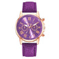 Montre Femme Fashion Montres pour Femmes Bracelet en Cuir Violet Quartz Montre-Bracelet pour Femmes Montre Décontractée et Professionnelle Relogio Feminino