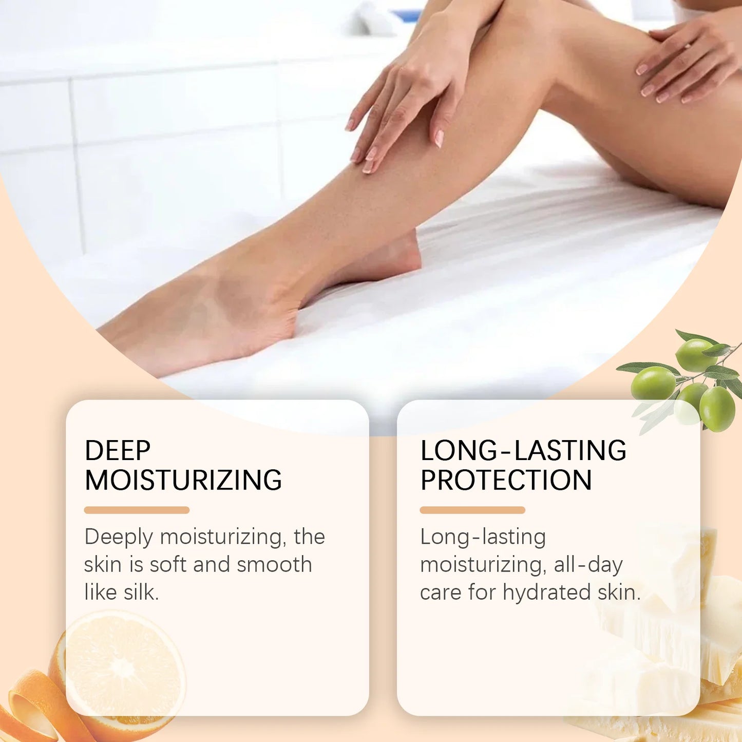 Lotion corporelle apaisante à la crème de miel et suif de bœuf, éclaircissante, atténuant les taches brunes, réduisant la mélanine, raffermissante, non grasse, hydratation durable.
