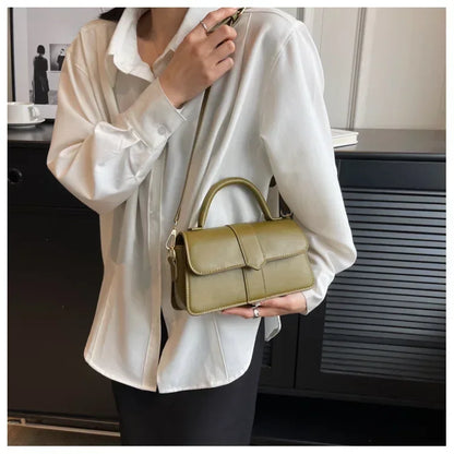 Sac à bandoulière en cuir PU pour femmes, sac à main, sac bandoulière tendance, sac vintage porté sous le bras, cartable carré