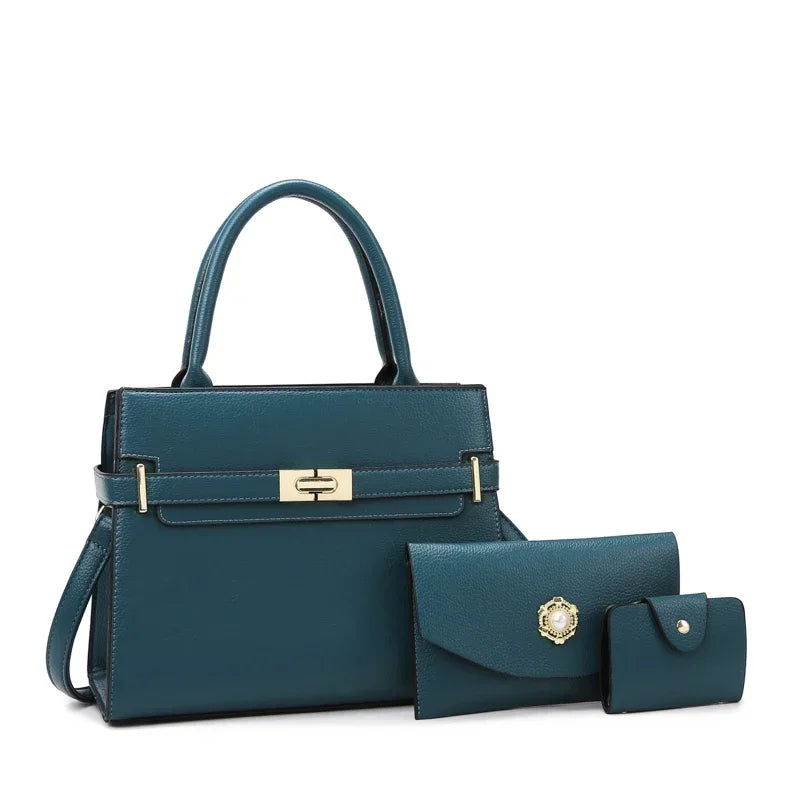 3 ensembles ou 1 grand sac à main pour femme, sacs grande capacité de luxe, sacs à bandoulière et portés croisés, petit porte-monnaie, sac en cuir de qualité, tendance 🔥