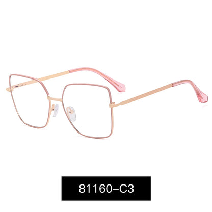 JMISUS Fashion Femme Lunettes optiques carrées avec verres correcteurs anti-lumière bleue photochromiques gris en forme de papillon, lunettes de vue sur ordonnance