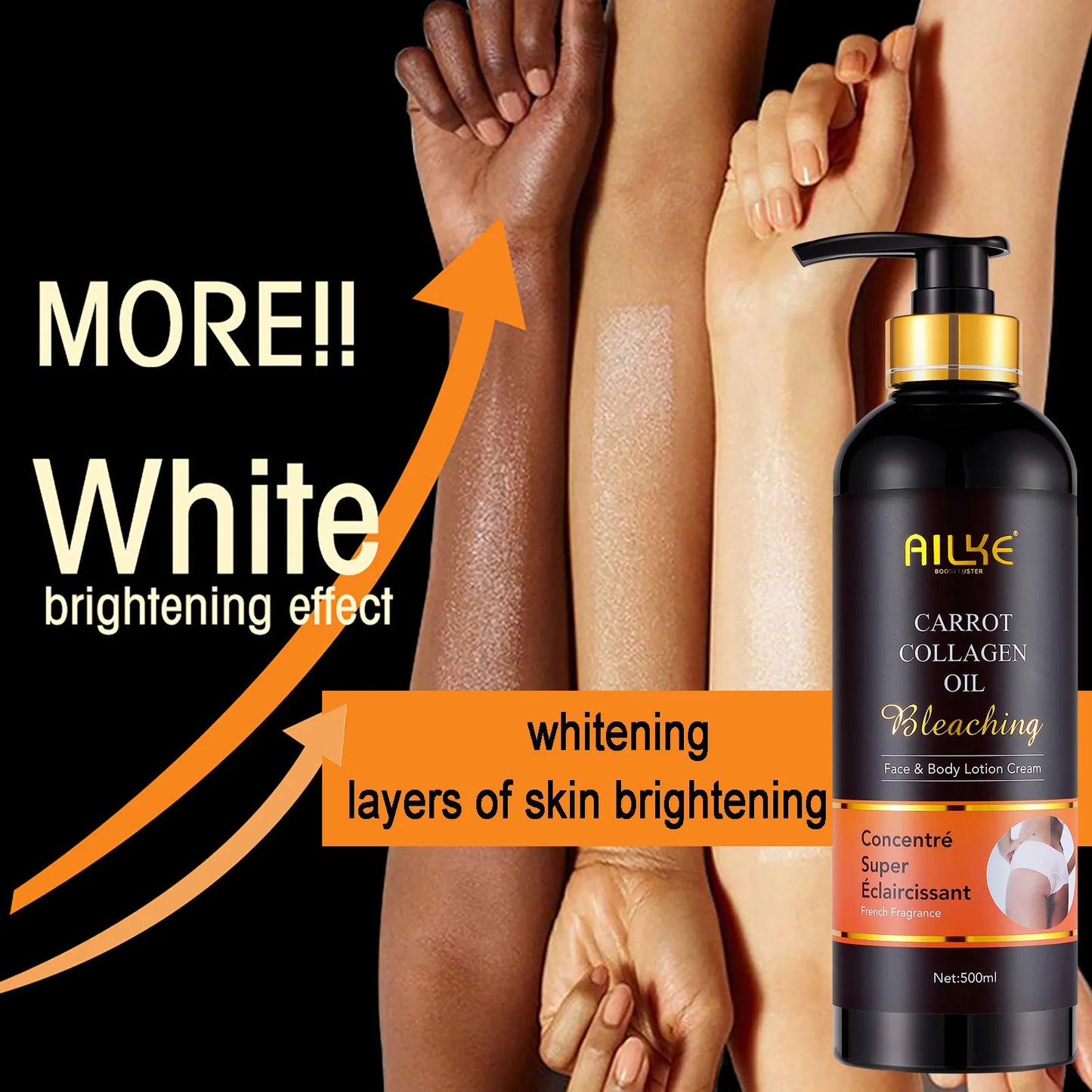 Ensemble de soins de la peau au collagène AILKE pour femmes, hydratant, blanchissant, élimine les taches de rousseur, les taches brunes, les points noirs, kit éclaircissant pour la peau