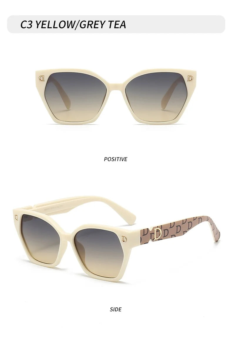 Nouvelle marque de mode de luxe lunettes de soleil pour femmes et hommes, élégantes lunettes œil-de-chat glamour pour femmes, lunettes de soleil tendance pour femmes, lunettes glamour.