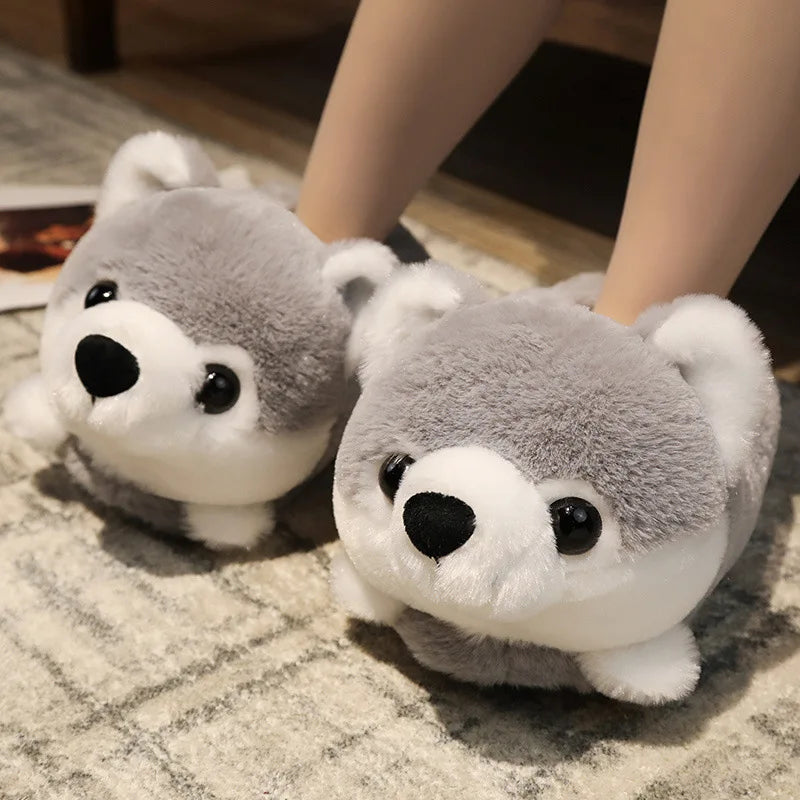 Pantoufles hamster câlines et mignonnes pour femmes, hiver automne, en peluche chaude, chaussures nuage pour chambre, pantoufles familiales pour femme, pantoufles animaux kawaii