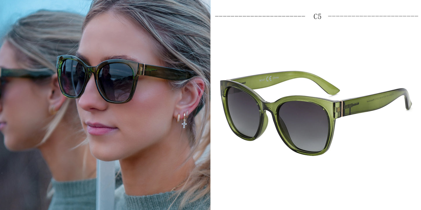 Lunettes de soleil polarisées œil de chat ZENOTTIC Fashion pour femmes - Lunettes de soleil surdimensionnées avec protection UV400, style rétro et design créateur