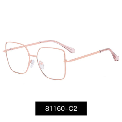 JMISUS Fashion Femme Lunettes optiques carrées avec verres correcteurs anti-lumière bleue photochromiques gris en forme de papillon, lunettes de vue sur ordonnance