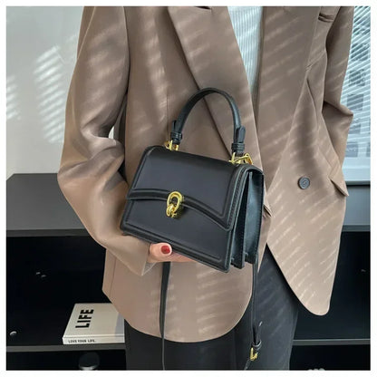 Sac à bandoulière en cuir PU pour femmes, sac à main, sac bandoulière tendance, sac vintage porté sous le bras, cartable carré