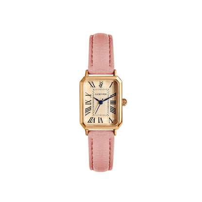 Montre-bracelet décontractée rétro à affichage numérique, cadran carré, bracelet en cuir, montre à quartz tendance pour femme, idée cadeau