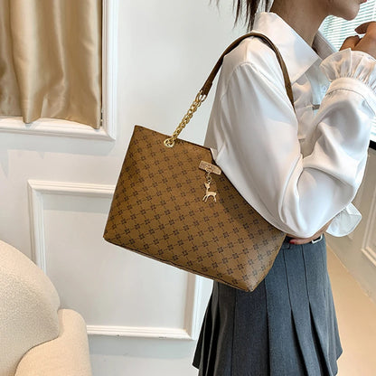 Nouveau sac à main pour la presbytie, texture en cuir souple, grand cabas grande capacité pour femme avec accessoires suspendus, sac à bandoulière