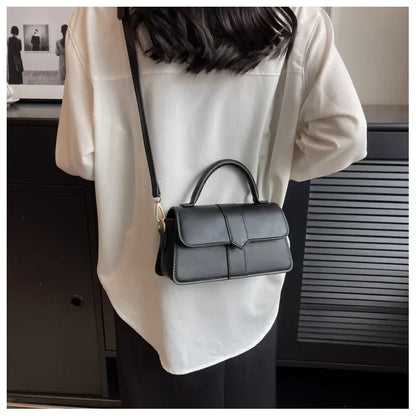 Sac à bandoulière en cuir PU pour femmes, sac à main, sac bandoulière tendance, sac vintage porté sous le bras, cartable carré
