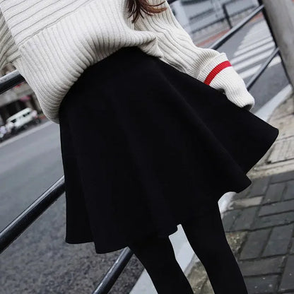 Jupes pour femmes populaires M-3XL jupe mi-longue plissée unie avec poches, taille élastique, tendance, facile à assortir, style femme de bureau, douce pour la peau, élégante
