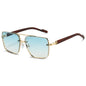 KAMMPT Fashion Lunettes de soleil rétro carrées en métal pour femme, design original de marque, lunettes de conduite nouvelles à double pont style pilote
